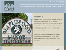 Tablet Screenshot of maplewoodmanor-apts.com